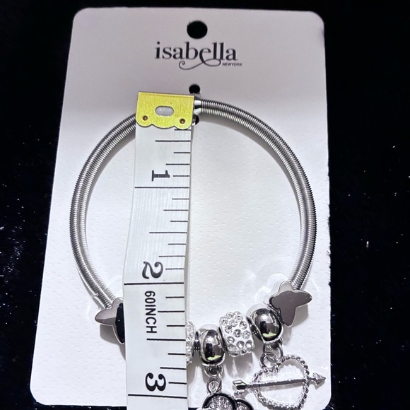 🆕 Isabella Silver Charm Bracelet with Elegant Design - Picture 5 of 7